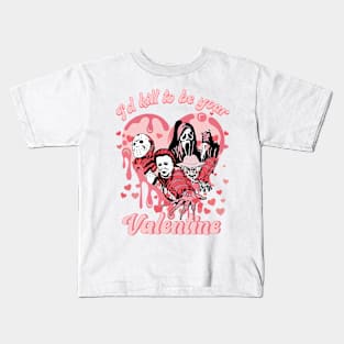 I_d Kill To Be Your Valentine Funny Kids T-Shirt